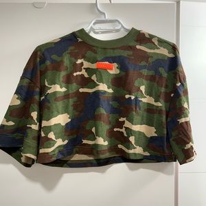 Adidas x Ivy Park Khaki Crop T-Shirt